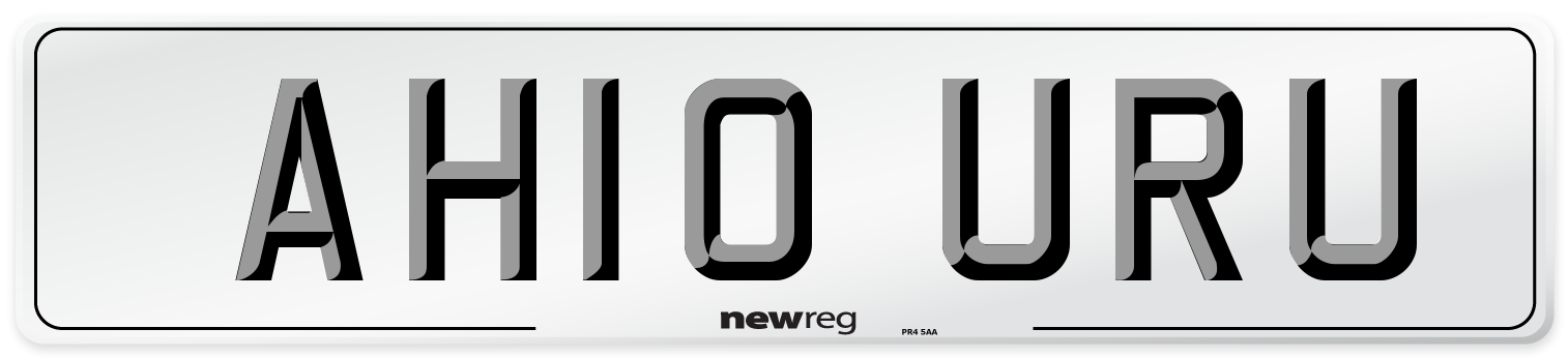 AH10 URU Number Plate from New Reg
